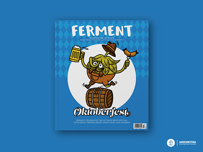 Ferment Magazine ahoichristina alcohol beer beer52 character cover craftbeer editorial ferment magazine hops illustration oktoberfest