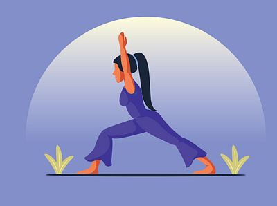 Simple yoga illustration with elegant palette illustration yoga yoga illustration