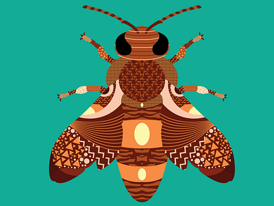 Bee abstract illustration