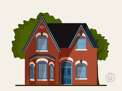 victorian house 3 adobe illustrator design flat illustration house house illustration illustration vector