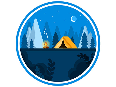 Camping Illustration camping illustration flat illustration illustration