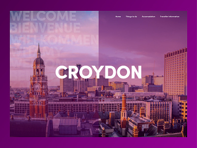 Croydon Homepage dribbbleweeklywarmup sketchapp town web design website website design