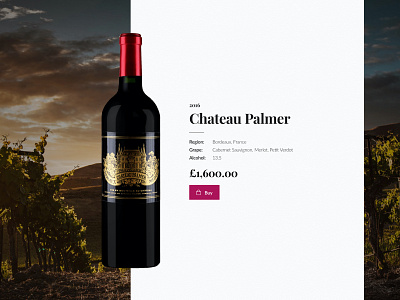 Dribbble Weekly Warm-Up | Wine Luxury Page