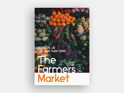 Dribbble Weekly Warm-Up | Farmers Market Poster design dribbbleweeklywarmup farmers market graphic design photoshop poster poster design vintage poster