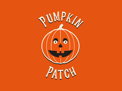 Pumpkin Patch Logo adobe illustrator cc branding design dribbbleweeklywarmup halloween illustration logo vector