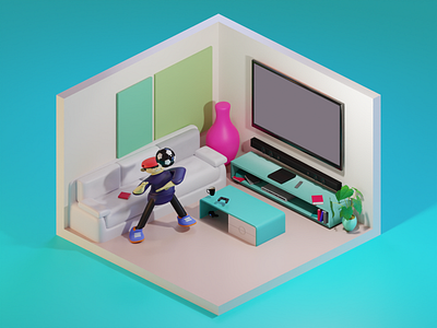 Isometric 3D Modeling 3d animation graphic design