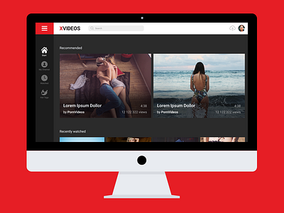 XVIDEOS - Concept Website concept interface porn uiux website