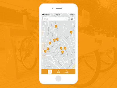 Redesign app Itaú Bike SP - Map app interface itau map mobile rent a bike