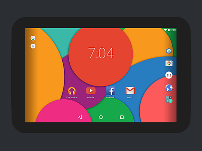 Home Screen - Google Material Design android google home interface material design tablet