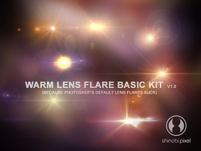 Warm Lens Flare Kit flare kit lens photoshop tool