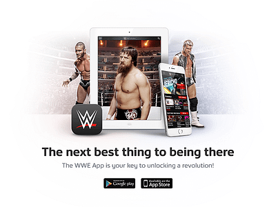 WWE App - Promo design advertisement app design mobile