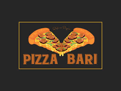 Pizza Bari | Minimalist Logo brand brand design branding branding design icon design logo design logos minimal logo minimalist pizza logo typography typography logo