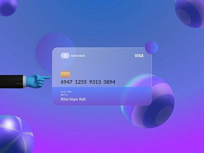 Glass Morphism | VISA Card