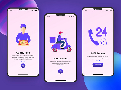 Onboading Screen UI | Food Delivery App