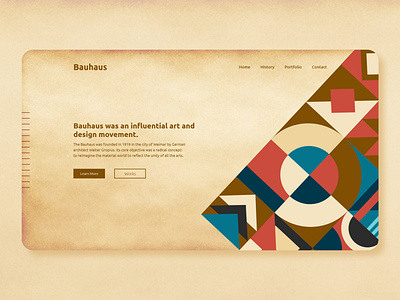 Bauhaus | Web UI header design landing page design trendy design ui design web design web template design web ui design