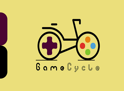 Game Cycle branding design flat illustration logo minimal vector