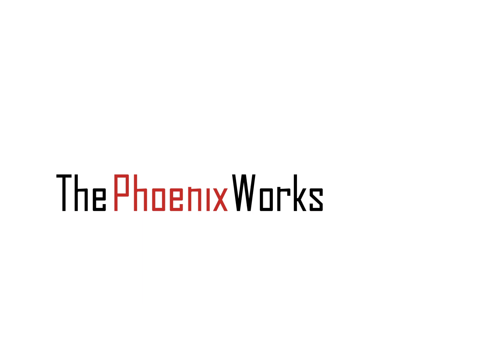 The phoenix works logo Lottie JSON animation
