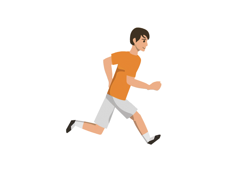Running boy Lottie JSON animation