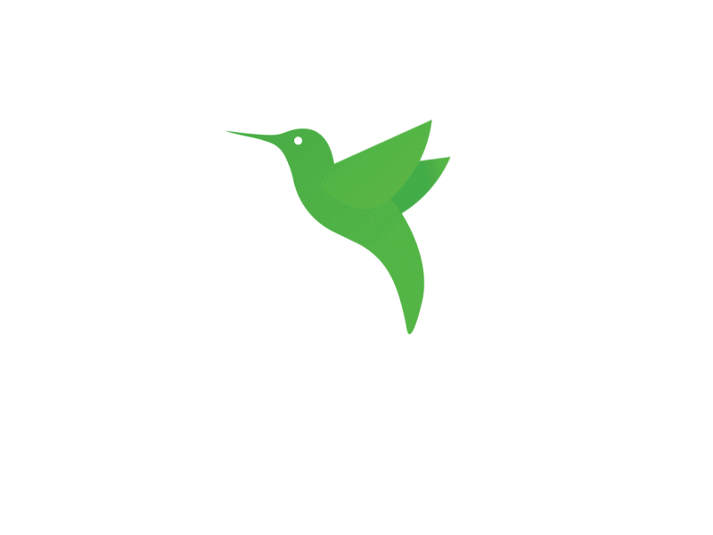 Greenstakes hamming bird Lottie JSON animation