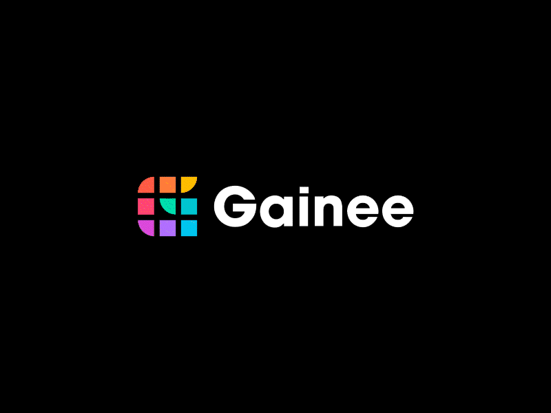 Gainee logo Lottie JSON animation animated animation branding custom design flat gif graphicsgenisys html5 illustration json landingpage logo lottie lottiemotion lottiewebie minimal preloader vector website