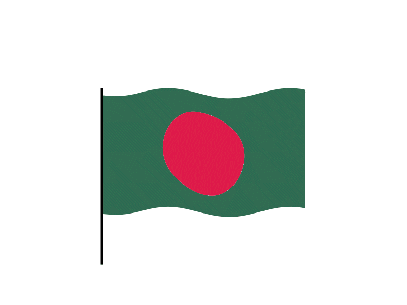 Bangladesh flag Lottie JSON animation