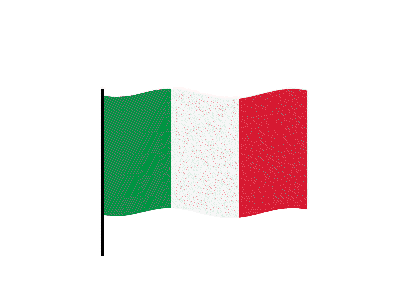 Italy flag Lottie JSON animation animated animation branding custom design flag flat gif graphicsgenisys html5 illustration json logo lottie lottiemotion lottiewebie minimal preloader vector website