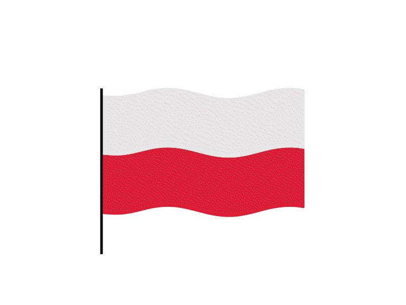 Poland flag Lottie JSON animation animated animation branding custom design flag flat gif graphicsgenisys html5 illustration json logo lottie lottiemotion lottiewebie minimal ui ux vector
