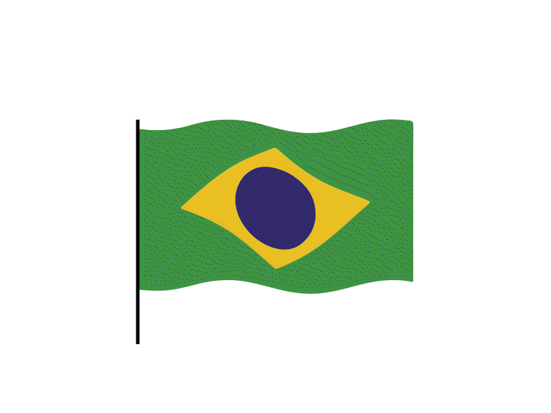 Brazil flag Lottie JSON animation animated animation branding custom design flag flat gif graphicsgenisys html5 illustration json logo lottie lottiemotion lottiewebie minimal preloader vector website