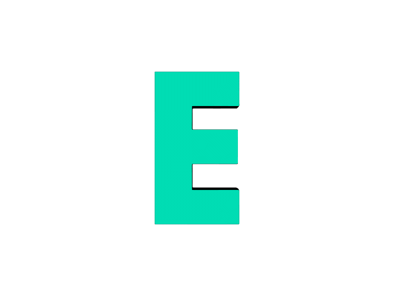 Alphabet E 3D rotation preloader Lottie JSON animation 3d alphabet animated animation branding custom design flat gif graphicsgenisys html5 illustration json landingpage lottie lottiemotion lottiewebie vector webpage website