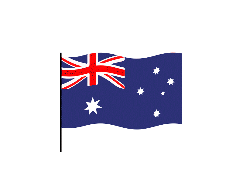 Australia flag Lottie JSON animation animated animation custom design flag flat gif graphicsgenisys html5 illustration json lottie lottiemotion lottiewebie preloader ux waving webpage website