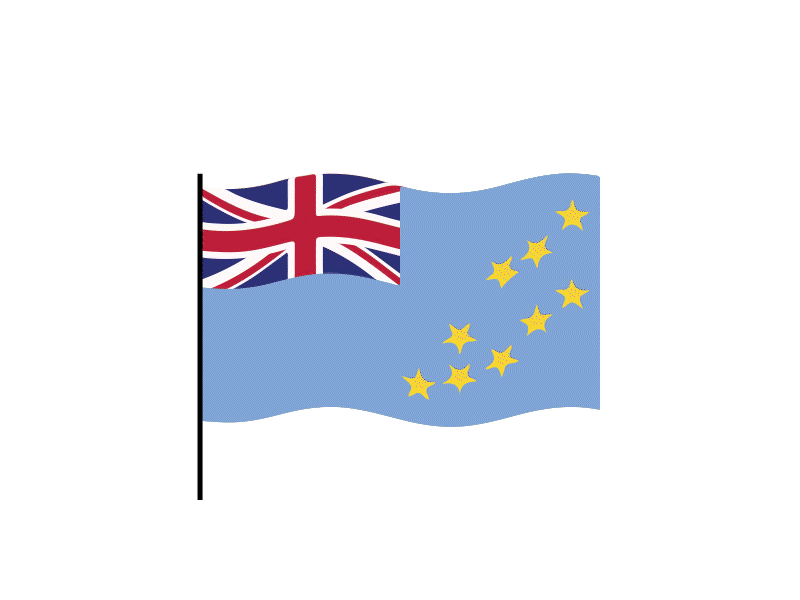 Tuvalu flag Lottie JSON animation