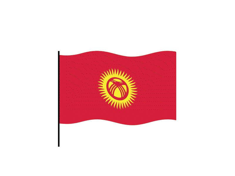Kyrgyzstan flag Lottie JSON animation animated animation apps custom design gif graphicsgenisys html5 illustration json landingpage logo lottie lottiemotion lottiewebie ui ux vector webpage website