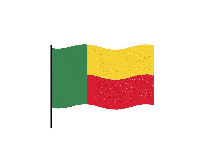 Benin flag Lottie JSON animation