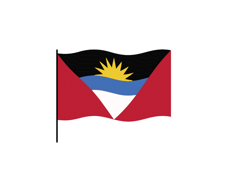 Antigua and barbuda flag Lottie JSON animation