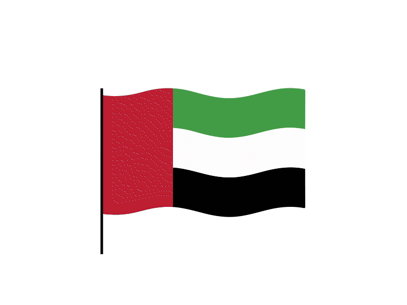 United Arab Emirates flag Lottie JSON animation