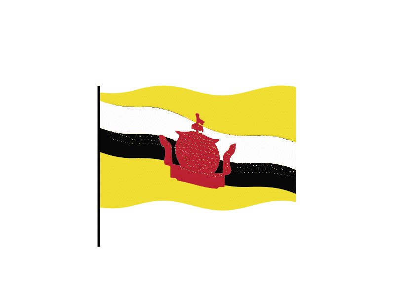 Brunei flag Lottie JSON animation animated animation apps custom design flag gif graphicsgenisys html5 illustration json landingpage lottie lottiejson lottiemotion lottiewebie vector waving webpage website