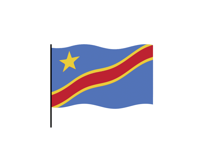 Democratic Republic of the Congo flag Lottie JSON animation