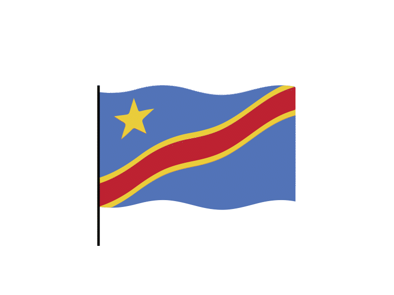 Democratic Republic of the Congo flag Lottie JSON animation animated animation apps custom design flag gif graphicsgenisys html5 illustration json landingpage lottie lottiejson lottiemotion lottiewebie vector waving webpage website