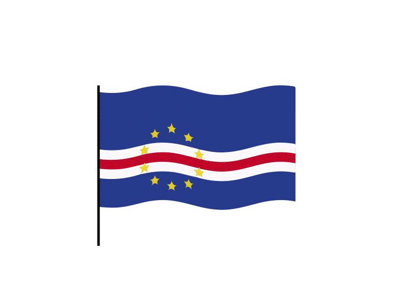 Cape Verde flag Lottie JSON animation