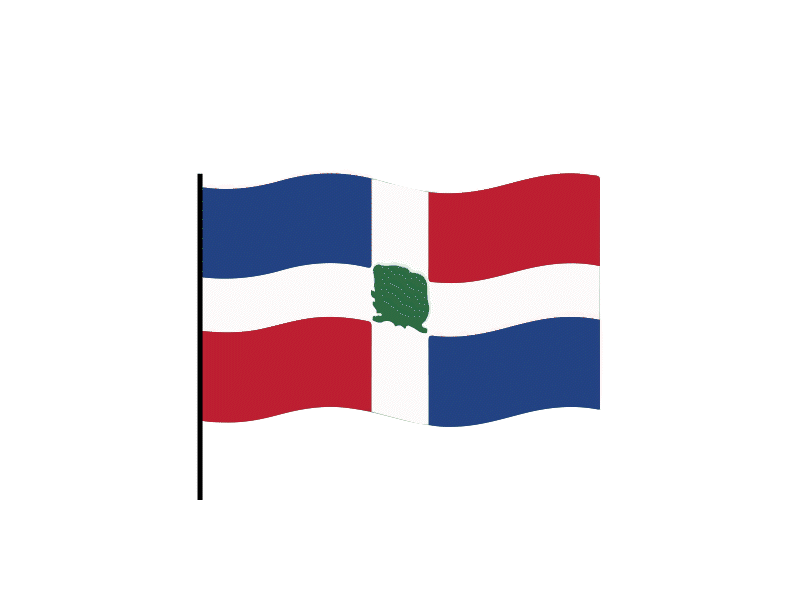 Dominica Republic flag Lottie JSON animation by lottiefilestore on Dribbble