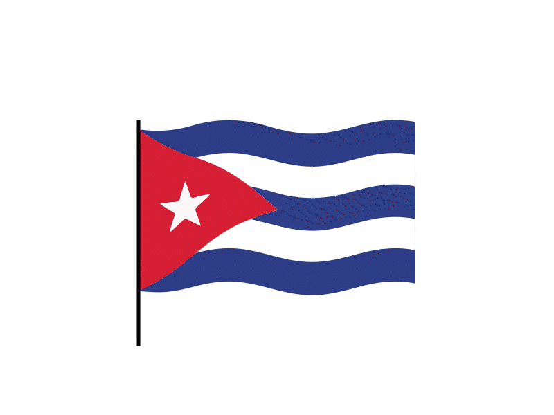 Cuba flag Lottie JSON animation animated animation apps custom design flag gif graphicsgenisys html5 illustration json landingpage lottie lottiejson lottiemotion lottiewebie vector waving webpage website