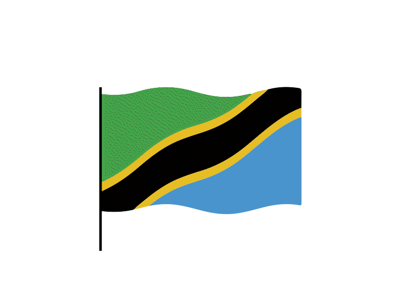 Tanzania flag Lottie JSON animation