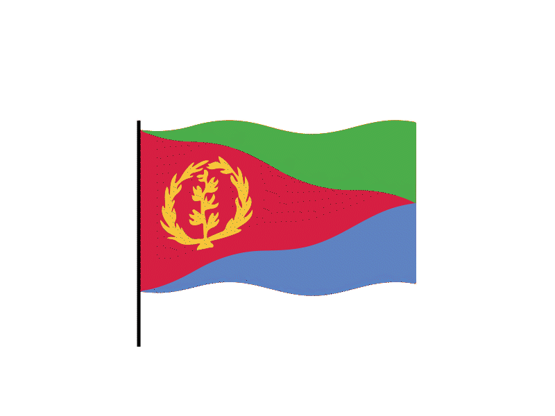 Eritrea flag Lottie JSON animation