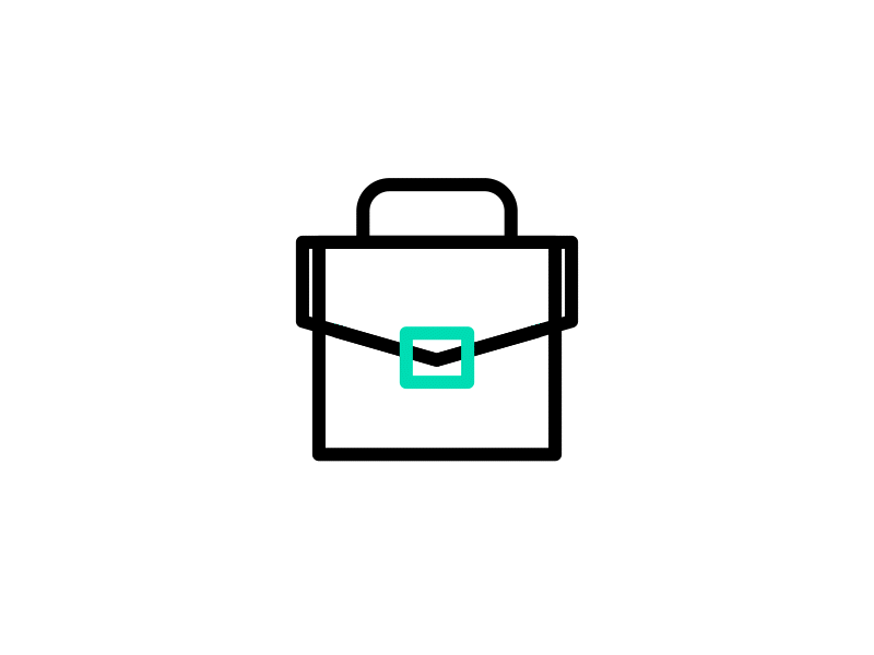Briefcase icon Lottie JSON animation animated animation apps briefcase custom design gif graphicsgenisys html5 icon illustration json landingpage lottie lottiejson lottiemotion lottiewebie vector webpage website