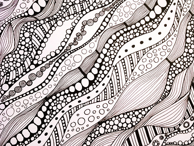 Traceries black and white bubbles doodles drawing illustration lines zentangle