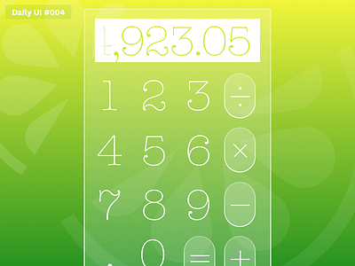 Daily UI #04: Calculator 004 calculator daily ui gradient numbers ui