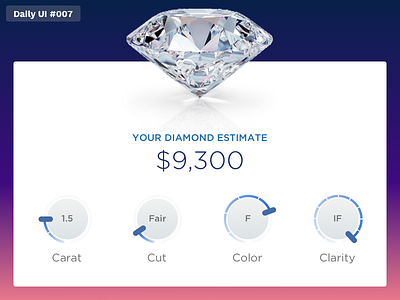 Daily UI #07: Settings 07 daily ui dial diamond estimate modal settings ui