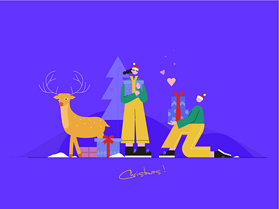 Christmas animation art design flat graphic design illustration illustrator ui