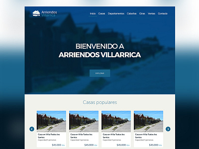 Arriendos Villarrica v3 concept design photoshop v3 web