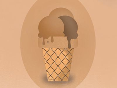 ice cream design illustration logo
